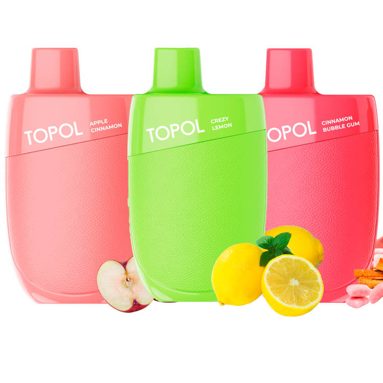 (М) Одноразовая электронная сигарета Topol 3500 - Кофе